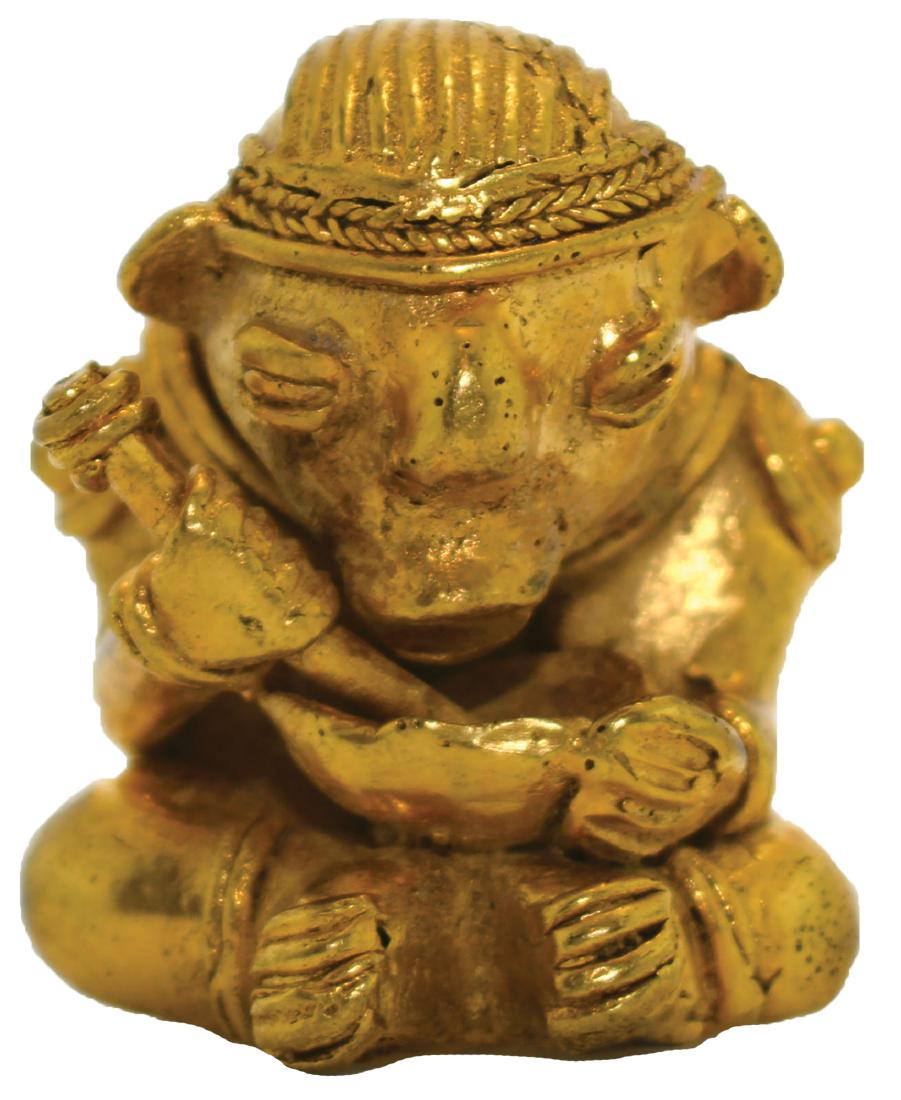 1 1/2" Tairona Effigy Pendant.  Gold content unknown (1 of 2)