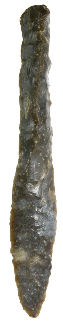 7" Neolithic Flint Dagger.  Denmark.  Excellent form. (1 of 2)