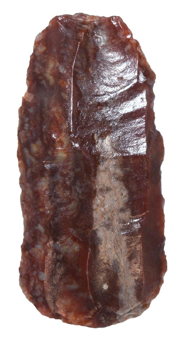 Pretty 2" Paleo Uniface Scraper.  OK.  Multi-fluted. (1 of 2)