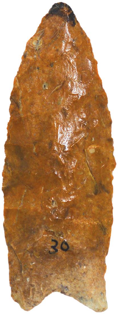 3" Goshen.  OK.  Thin Paleo point with fine flaking. (1 of 3)