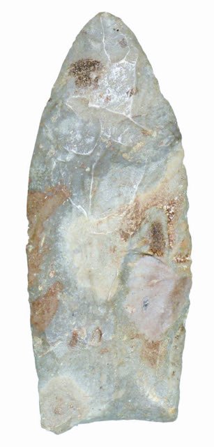 2 13/16" Clovis.  IL  Light fluting one side.  Ex-Rick (1 of 2)