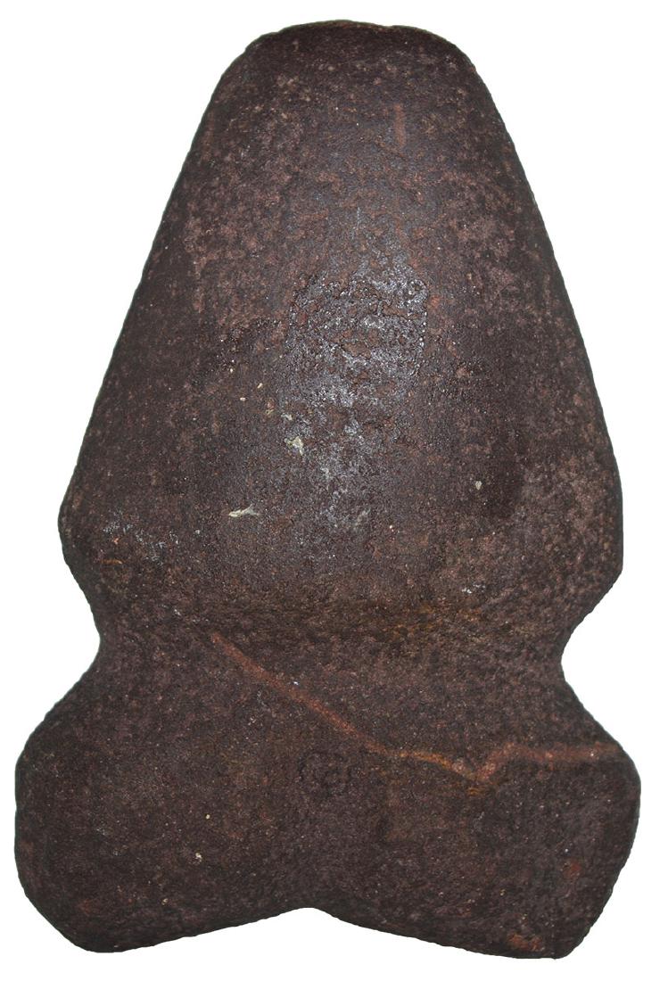 5 1/2" Hematite Full Groove Axe.  KY.  Pole has (1 of 2)