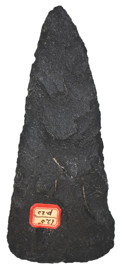 4 1/2" Triangular Knife.  Ex-Townsend.  Old tag (1 of 3)