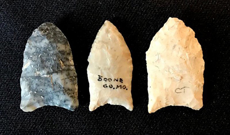 Three Paleo-type points from the Earl Townsend (1 of 8)