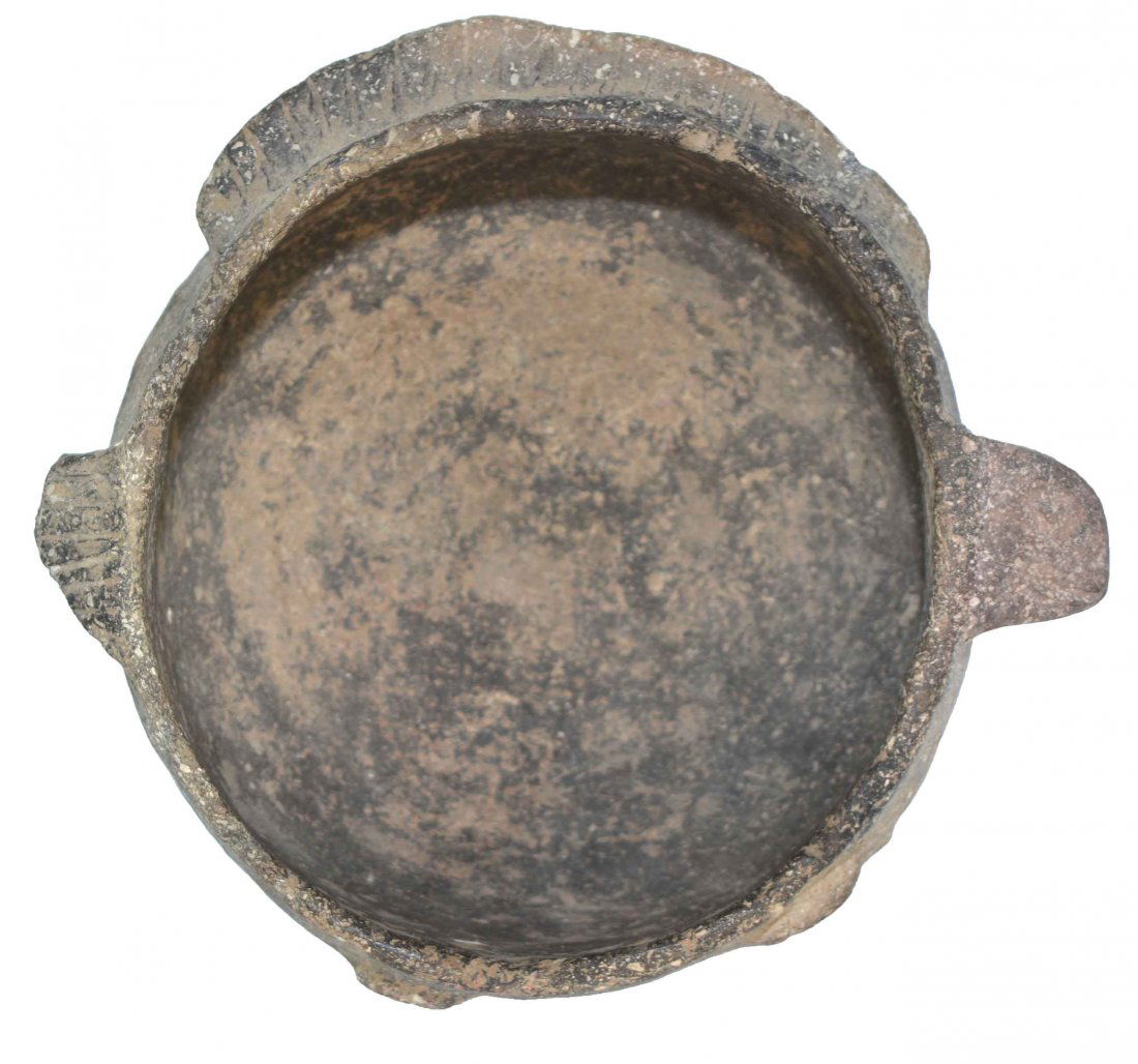 7 1/4" D. Rim Effigy Fish Bowl.  KY.  Heavy shell (1 of 4)