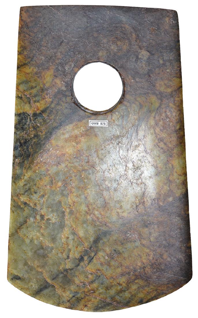 12" Chinese Pendant.  Exotic material.  Very thin.  Age (1 of 2)