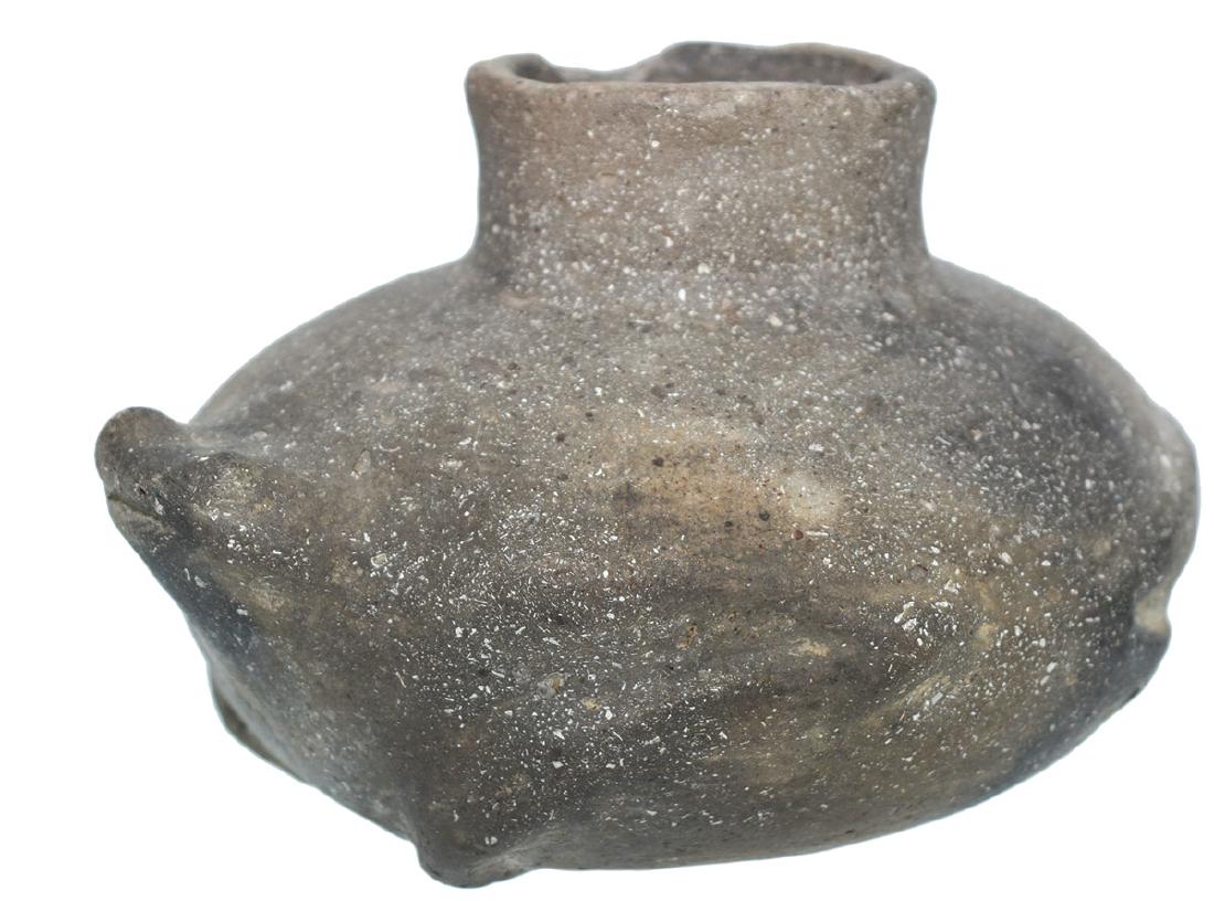 5" D. Full Body Frog Effigy Jar.  MO.  Ex-Tom Davis. (1 of 4)