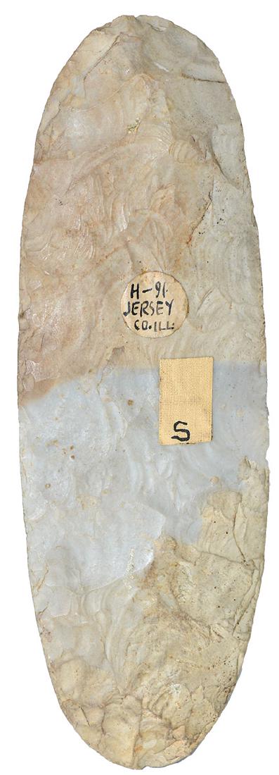 7 1/2" Flint Celt.  Jersey Co, IL.   Ex-Gary Noel, Dr. (1 of 3)