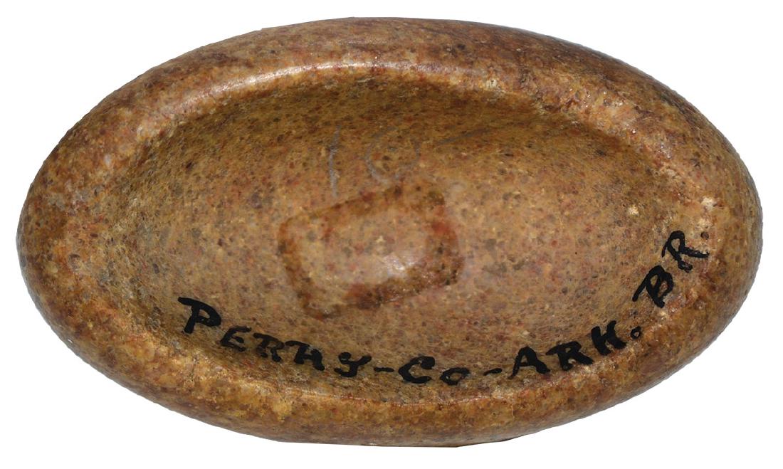 2 1/8" Boatstone.  Perry Co, AR.   Ex-Gary Noel, Red (1 of 4)