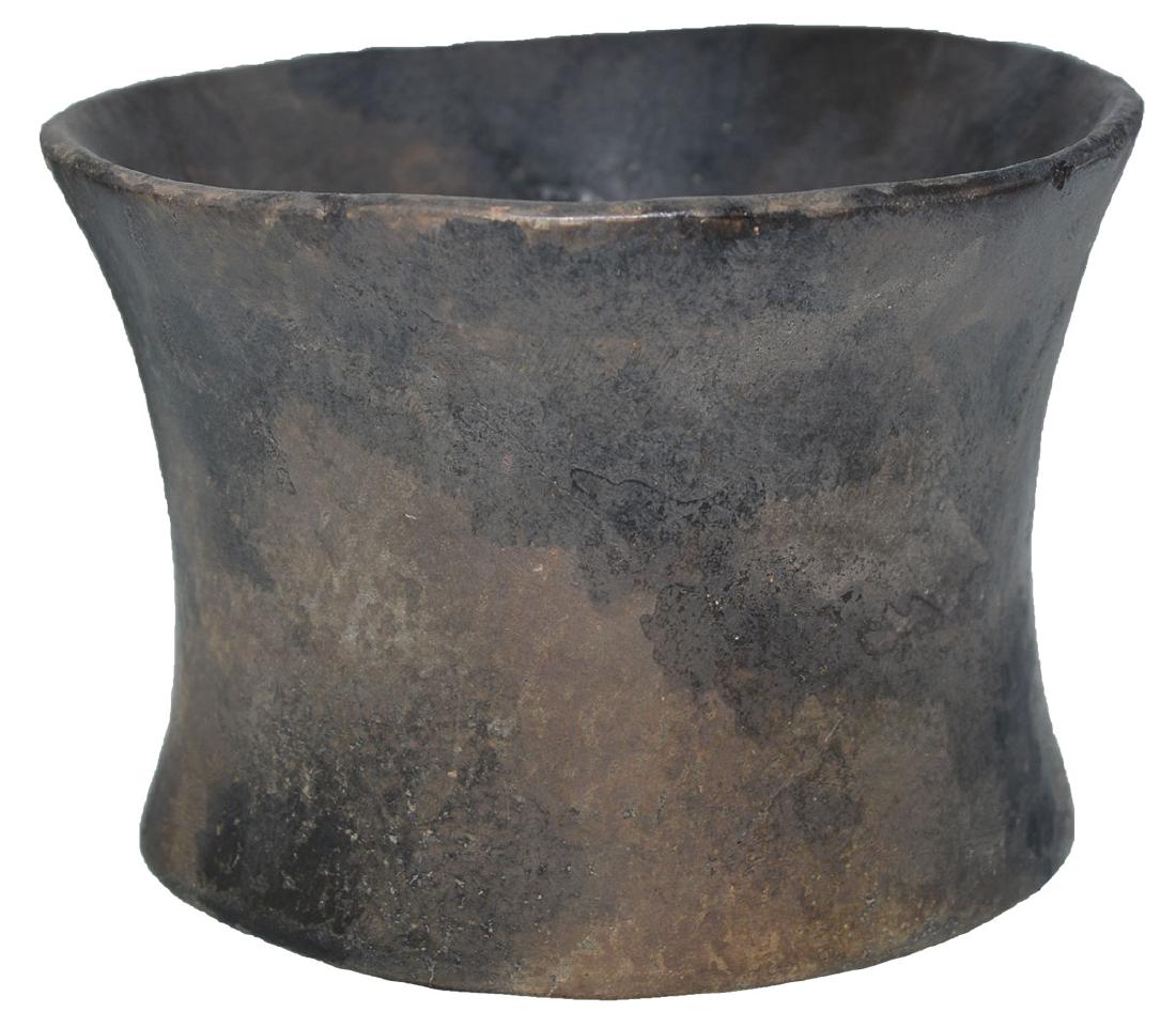 Rare 5 3/8" D. Coles Creek Bowl or Cup. AR. Found by: Rare 5 3/8" D. Coles Creek Bowl or Cup. AR. Found by Harvey McGehee. Restored. Thin walled and graceful early Caddo piece