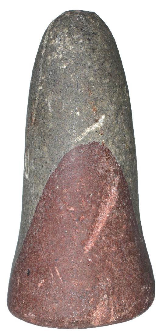 3 9/16" Bell Pestle.  Two tone hardstone.  Few dings. (1 of 2)