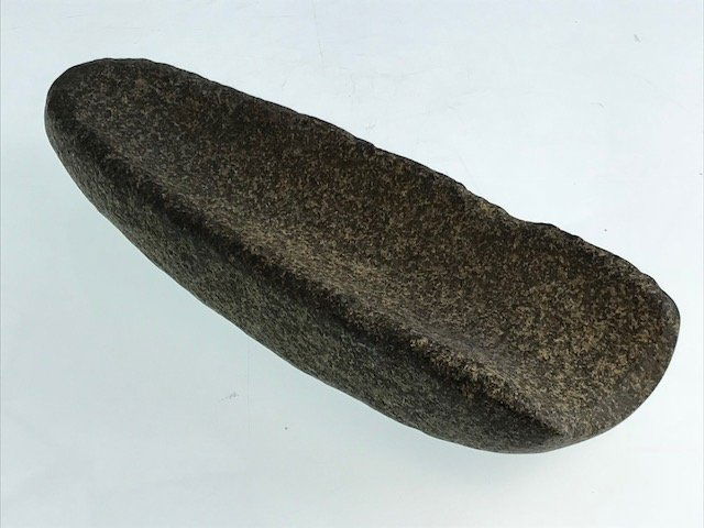 9" Gouge.  NY.  Black weathered hardstone.  Large (1 of 4)