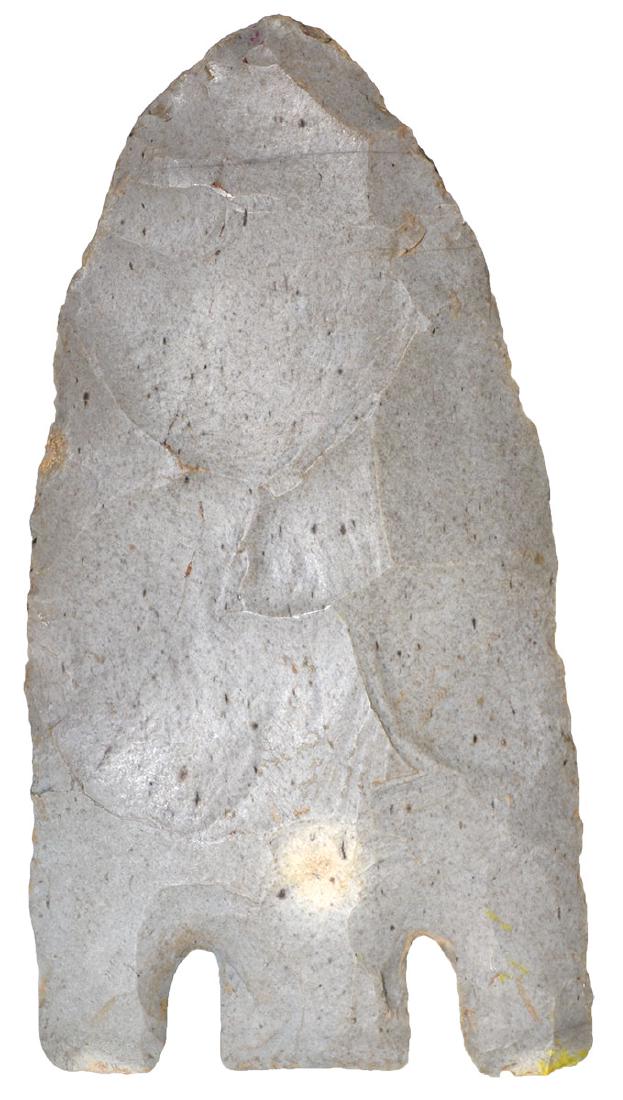 5 1/2" Smith Point.  AR.   One barb and corner of base (1 of 2)