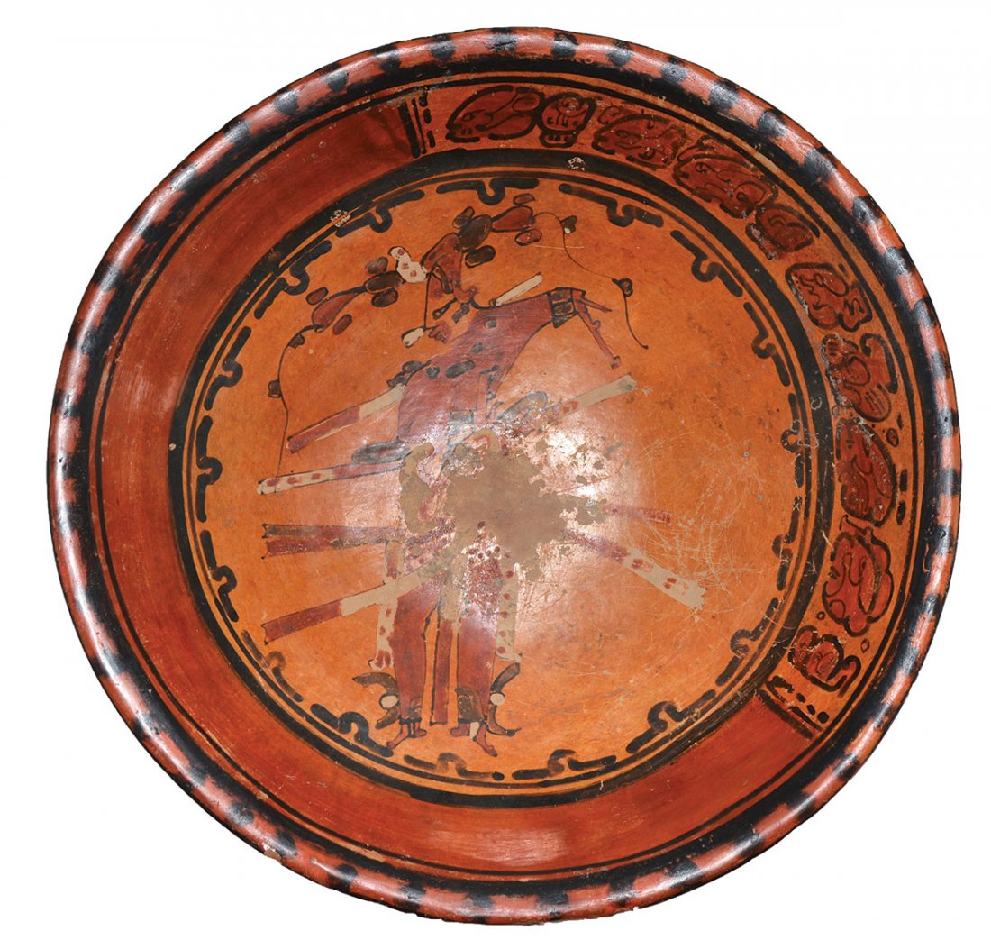 12 1/4" D. Mayan Plate.  MX.  Late Classic Period. (1 of 3)