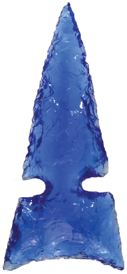 1 1/2" Historic Wintu Bottle Glass Point.  California. (1 of 2)