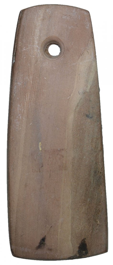 3 5/8" Slate Pendant.  Weathered brown slate.  Well (1 of 4)