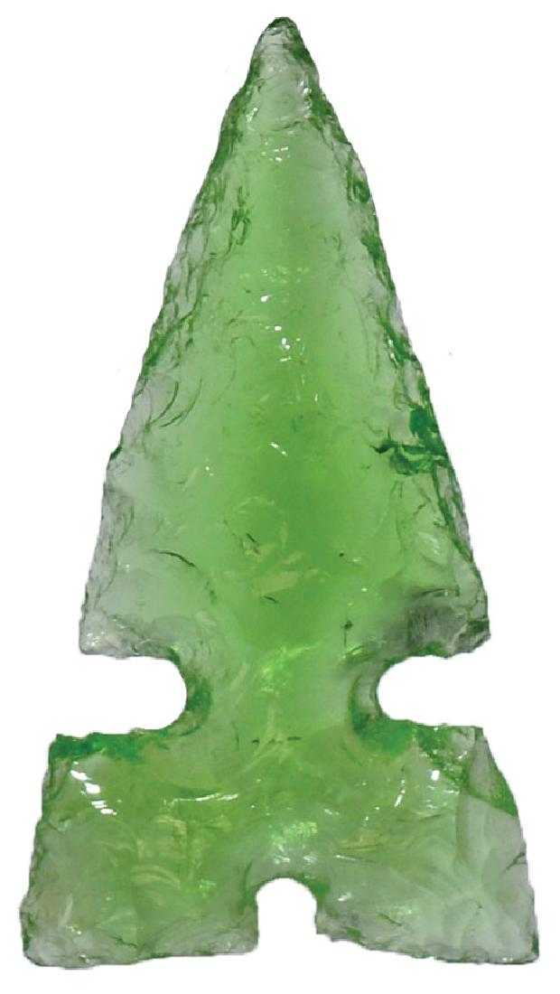 1 1/4" Historic Wintu Bottle Glass Point.  California. (1 of 2)