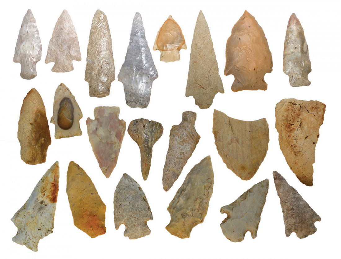 Group of 21 MO/AR Points.  1 5/8"-3 1/4".  All good, (1 of 1)