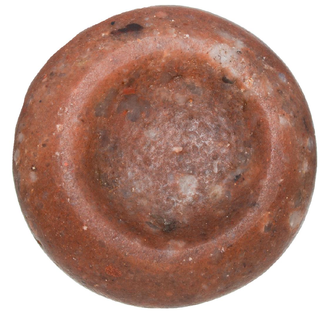 3 1/8" Jersey Bluff Discoidal.  Morgan Co, IL.  Reddish (1 of 2)