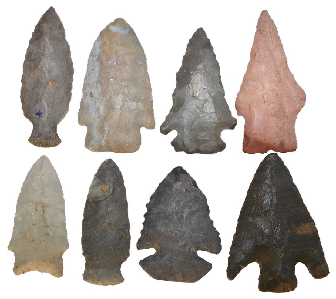 Group of 8 very nice TN Points.  2"-2 3/4".  Nice (1 of 1)