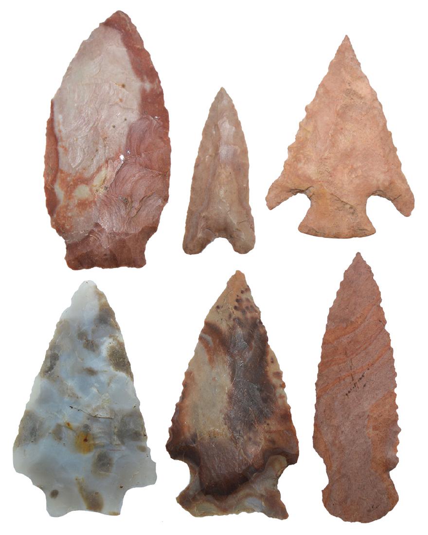 Group of 6 small, but very nice Points.  1 3/8"-2". (1 of 1)