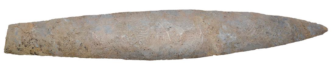 11 7/8" Benton Blade 7 associated Beads.  Monroe Co, (1 of 4)