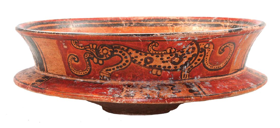 12 1/2" D. Mayan Bowl. Tremendous exampe,  excellent (1 of 5)