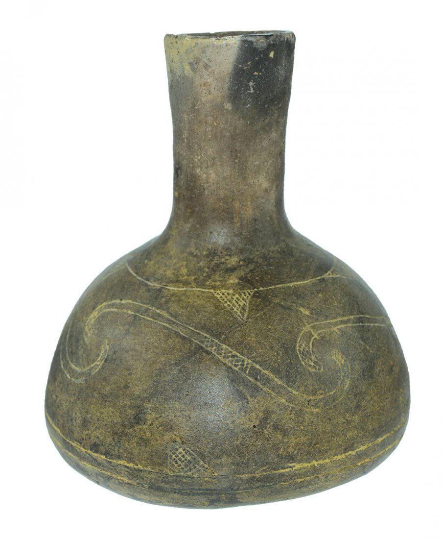 6 7/8" H. Blakely Engraved Caddo Bottle.  Clark Co, AR. (1 of 2)