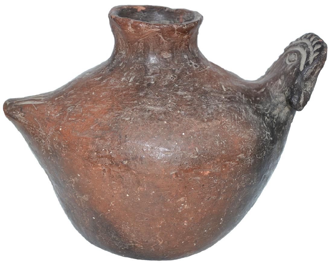 7 1/2" D. Cherokee Duck Effigy Jar.  Historic.  Appears (1 of 4)