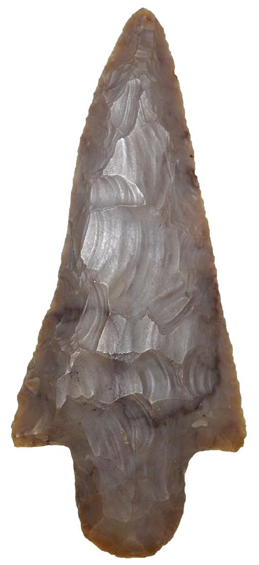 4 7/8" Adena Robbins.  Wood Co, OH.  Chalcedony with (1 of 2)