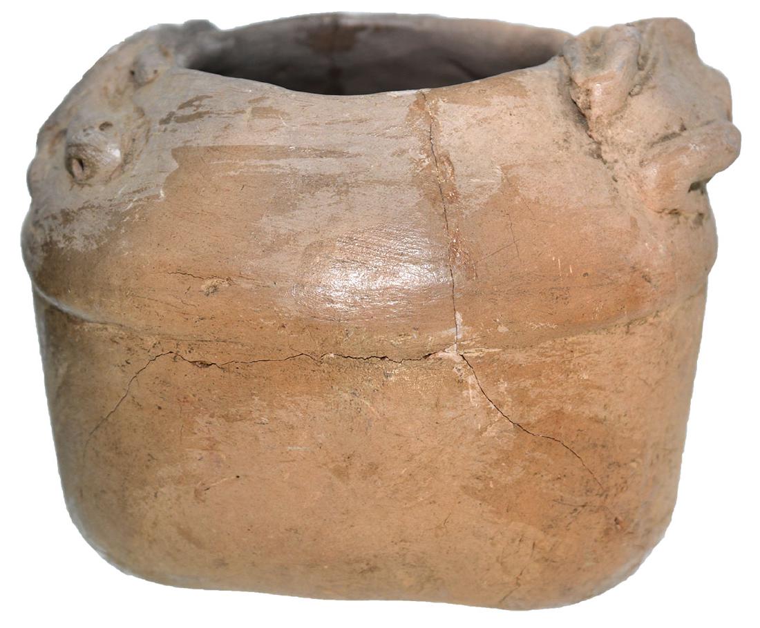 2 Pre-Columbian Rim Effigy Bowls.  Tan has detailed (1 of 8)