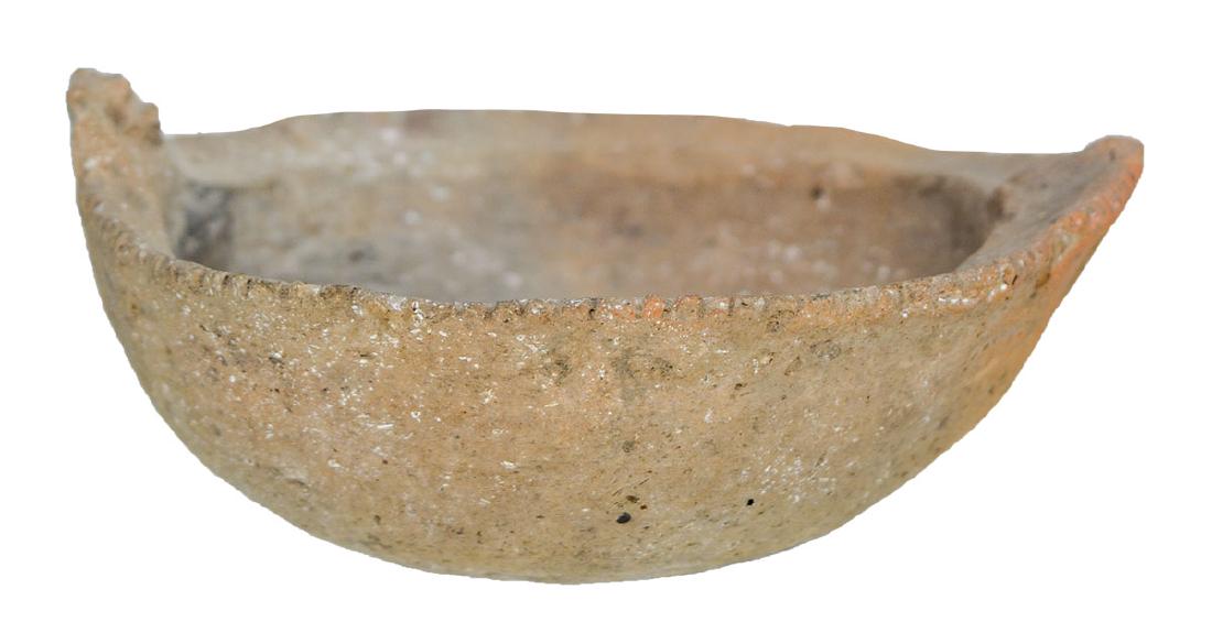 3 3/16" Miniature Bat Effigy Rim Bowl.  AR.  Solid, (1 of 2)