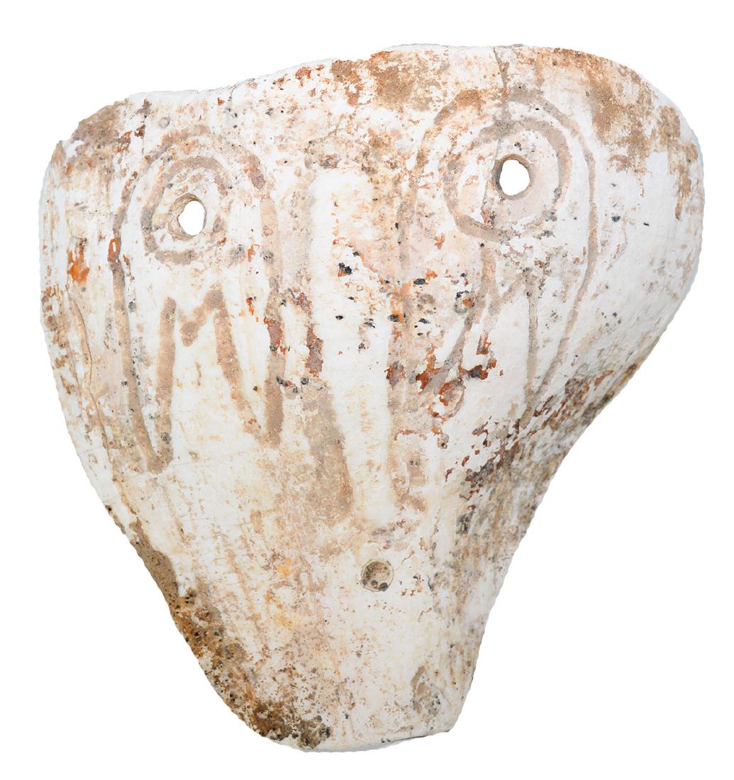 4" Engraved Shell Mask.  TN type.  Jackson G8 COA (1 of 3)