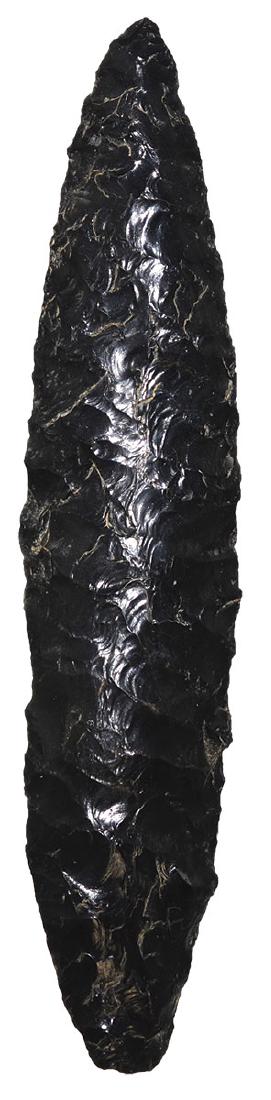 5 1/2" Bi-Pointed Blade.  Central CA.  Obsidian. (1 of 3)