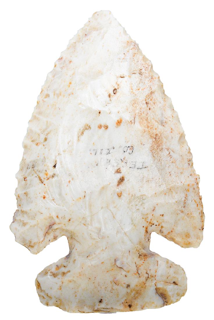 3 1/2" Thebes.  Dickey COA.  Jersey Co, IL.  Broad with (1 of 3)