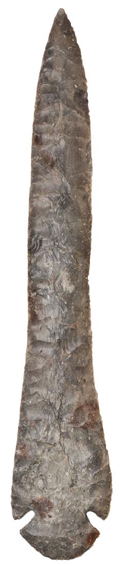 Large (12 3/4") Flint Spear.  Lithic Art.  Large, (1 of 2)