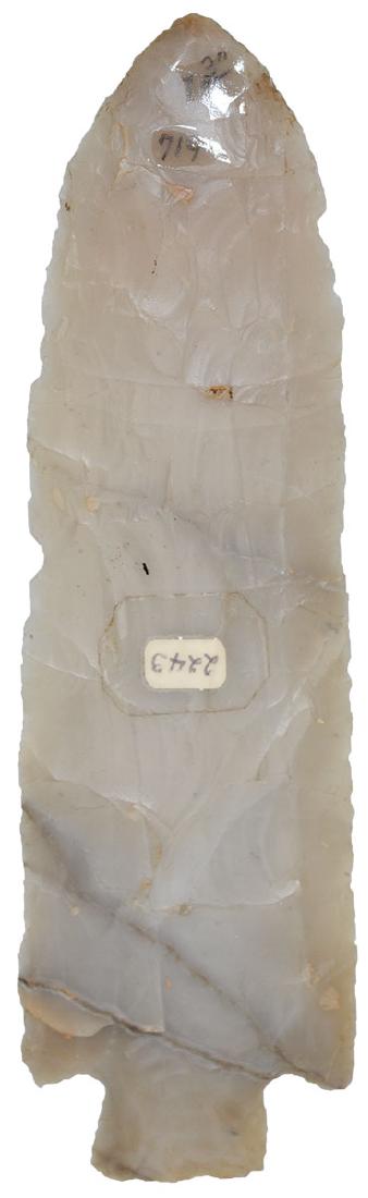 7 3/8" Novaculite Spear.  AR.   Ex-Dale Roberts,   Dr. (1 of 2)