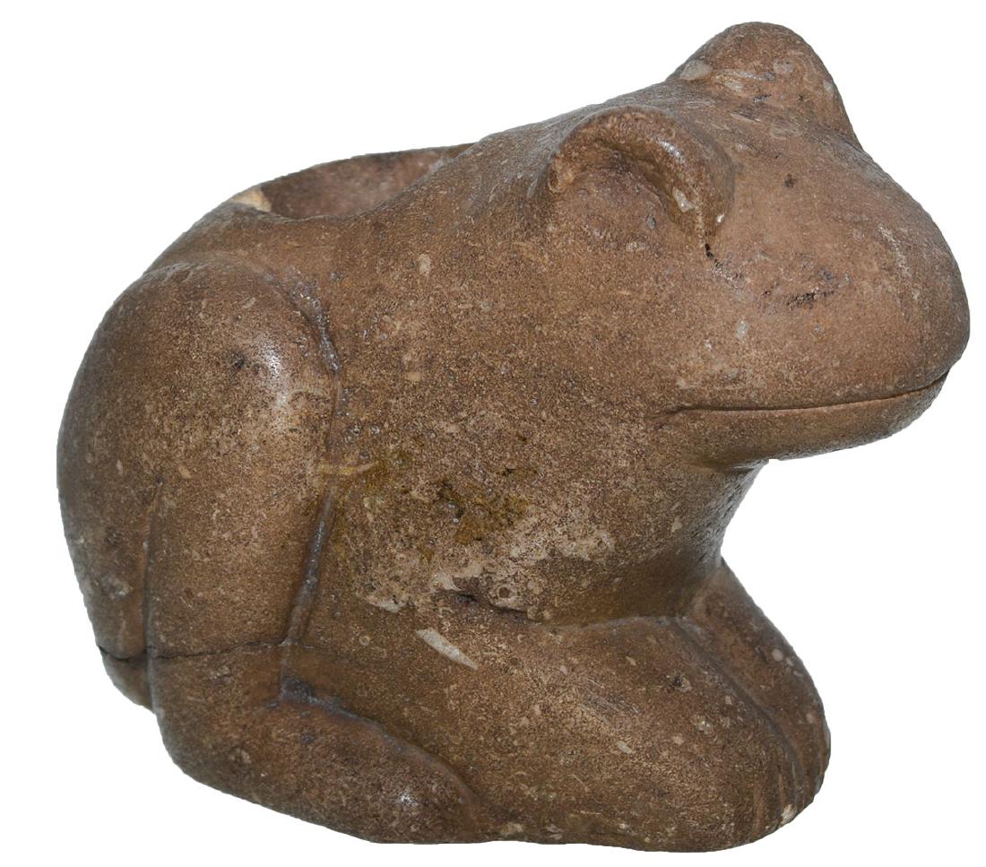 3 1/8" Frog Effigy Pipe.  Pike Co, IL.  Polished (1 of 9)