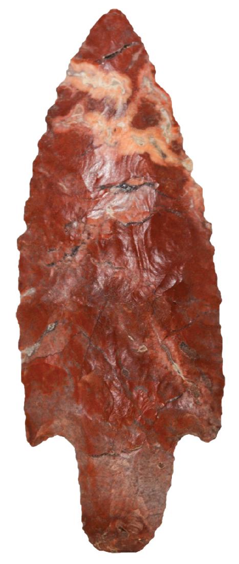 3 3/8" Adena.  Tennessee.  Rogers COA.  Vivid red (1 of 4)