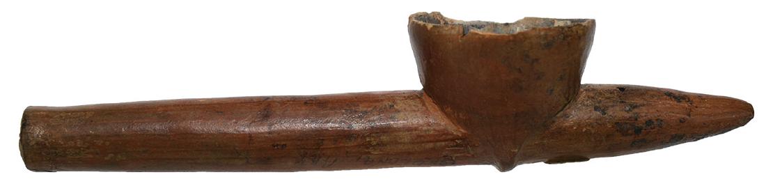 4 7/8" Caddo Ceramic Pipe.  Okolona, AR (Greer Farm). (1 of 5)