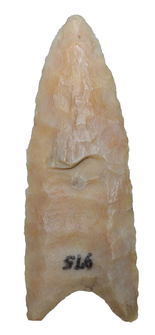 2 1/2" Clovis.  Polk City, IA.  Chalcedony.  Ex-Dave (1 of 2)
