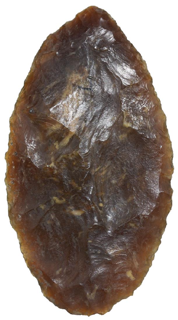 4 3/4" Paleo Knife.  Carrol Co, IA.  Translucent Knife (1 of 3)