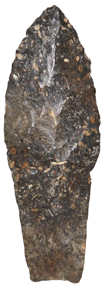 2 7/8" Hell Gap.  Nehawka Chert.  Pictured.  Found by (1 of 3)