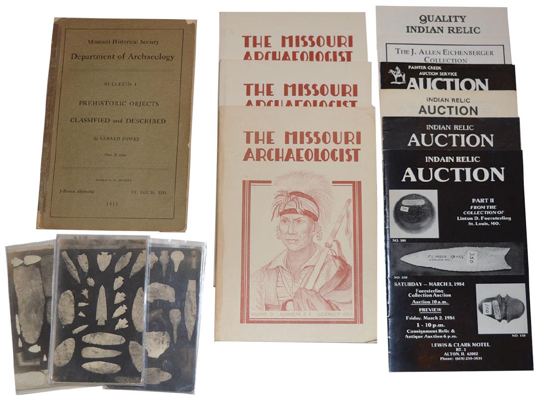 Group of interesting artifact literature. Includes