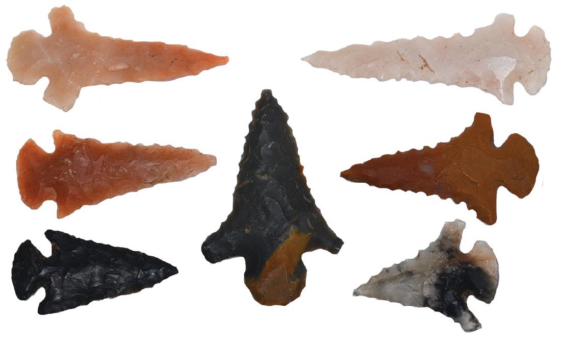 7 Caddo Points from Joe Shurtleff's frame (3/4" to 1 (1 of 1)