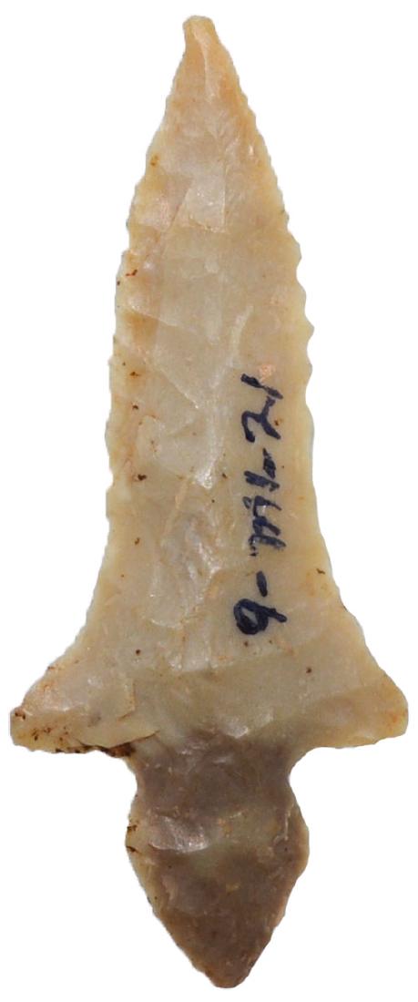 1 7/16" Hayes.  Bowman.  Thin, detailed flaking.  Ex- (1 of 2)