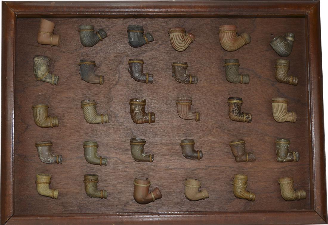 Collection of 30 Early Clay Trade Pipes (1700's-1800's) (1 of 1)