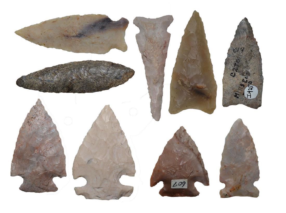 Group of 9 Iowa Points.  1 3/8"-2 1/4".  The last of (1 of 1)