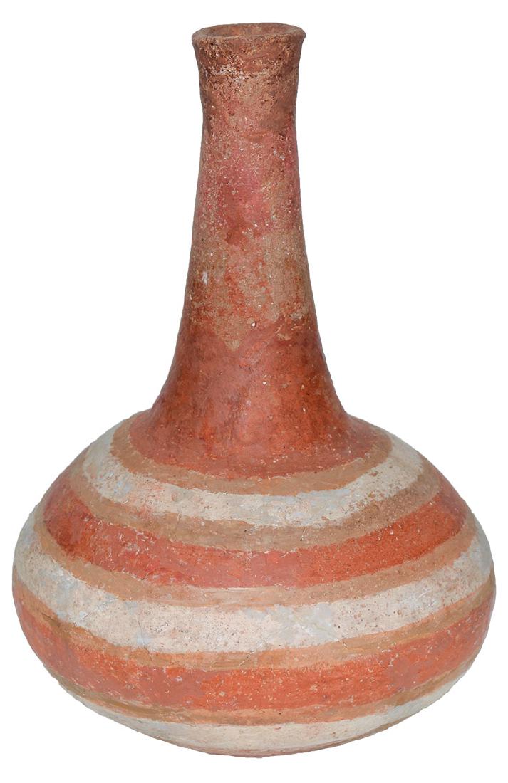 10 1/4" H. Avenue Polychrome Bottle.  Ex-Dr. Jim (1 of 6)
