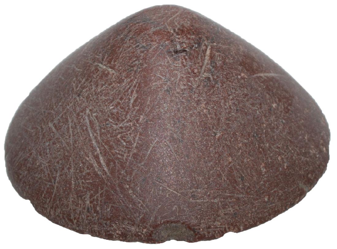 1 3/16" Cupped Cone.  Red Hardstone.  Very well made, (1 of 4)